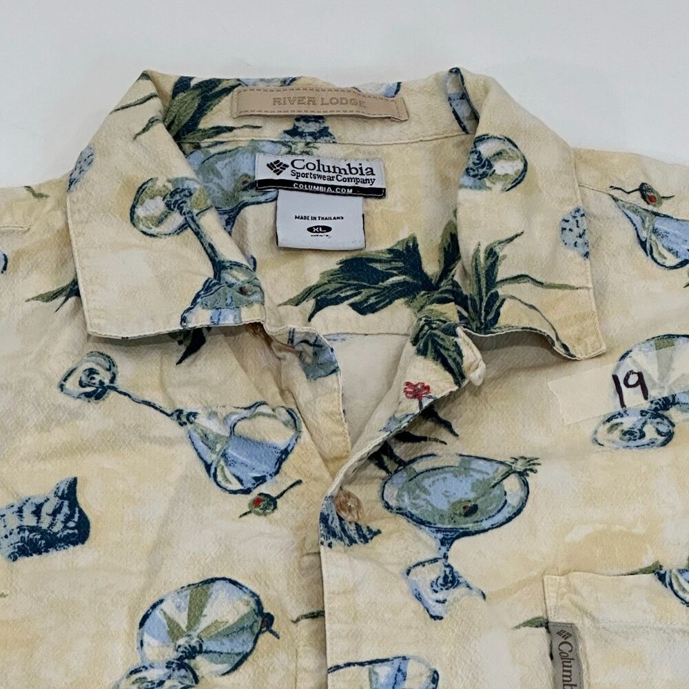 Columbia Sportswear Riverlodge Men's Hawaiian Casual Button‎ Down Shirt Size XL